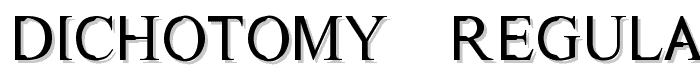 Dichotomy Regular font